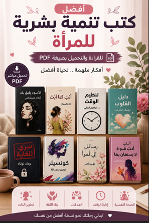 أفضل كتب تنمية بشرية للمرأة pdf ينصح بها للتحميل المباشر