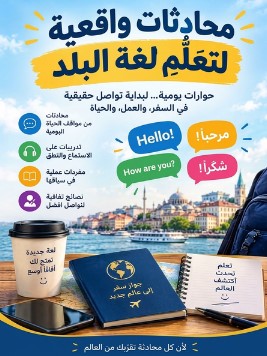 كتاب محادثات واقعية لتعلم لغة البلد
